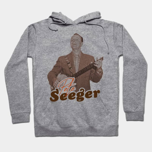 Pete Seeger ))(( Retro Folk Americana Tribute Hoodie by darklordpug